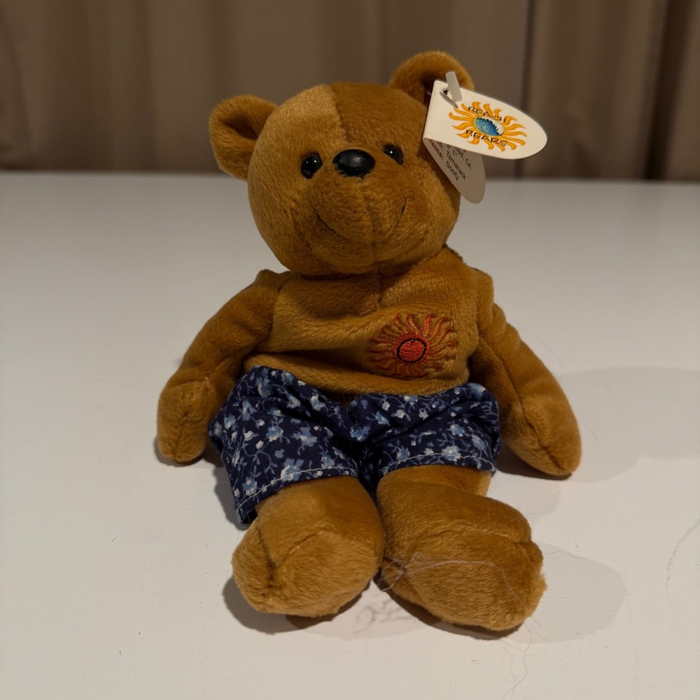 Sun‎ Bum Beach Bears Kahuna Teddy Bear Plush Stuffed Animal Toy 0708